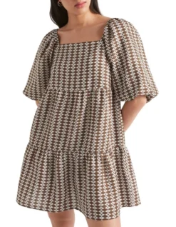 Heritage 22 Linen Geo Mini Dress