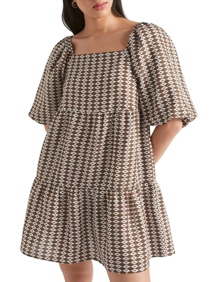 Linen Geo Mini Dress 1 Linen Geo Mini Dress