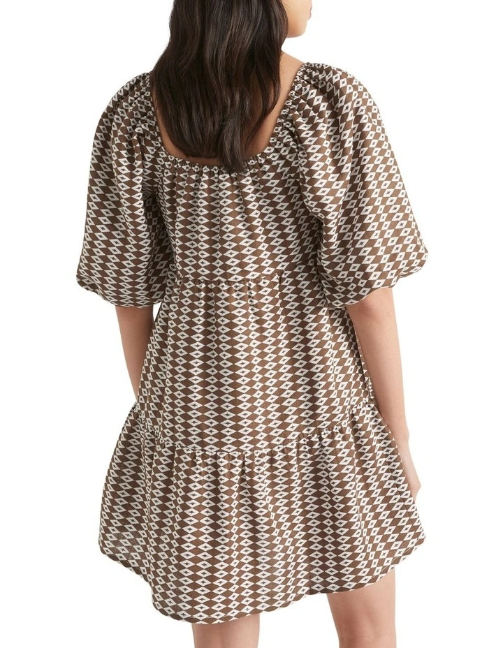 Linen Geo Mini Dress 4 Linen Geo Mini Dress - Image 4