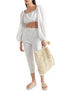 Slim Leg Pant In White