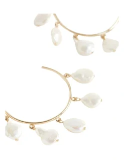 Pearl Embellished Hoop In Gold -Heritage 941753530 3 720x928