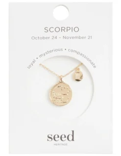 Scorpio Zodiac Necklace In Gold 7 Scorpio Zodiac Necklace In Gold -Heritage 941754970 4 720x928