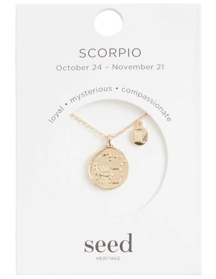 Scorpio Zodiac Necklace In Gold 4 Scorpio Zodiac Necklace In Gold - Image 4