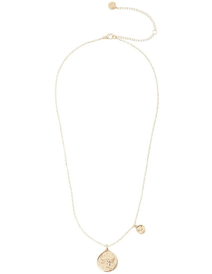 Taurus Zodiac Necklace In Gold 1 Taurus Zodiac Necklace In Gold