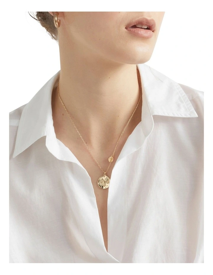 Taurus Zodiac Necklace In Gold 2 Taurus Zodiac Necklace In Gold - Image 2