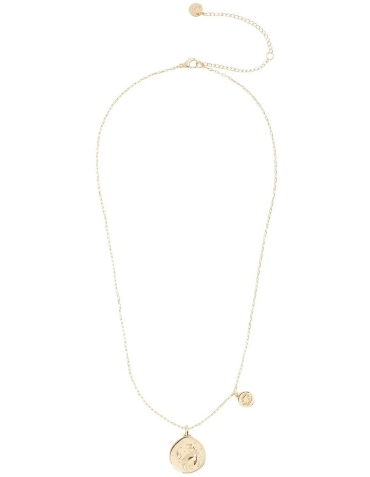 Cancer Zodiac Necklace In Gold 1 Cancer Zodiac Necklace In Gold