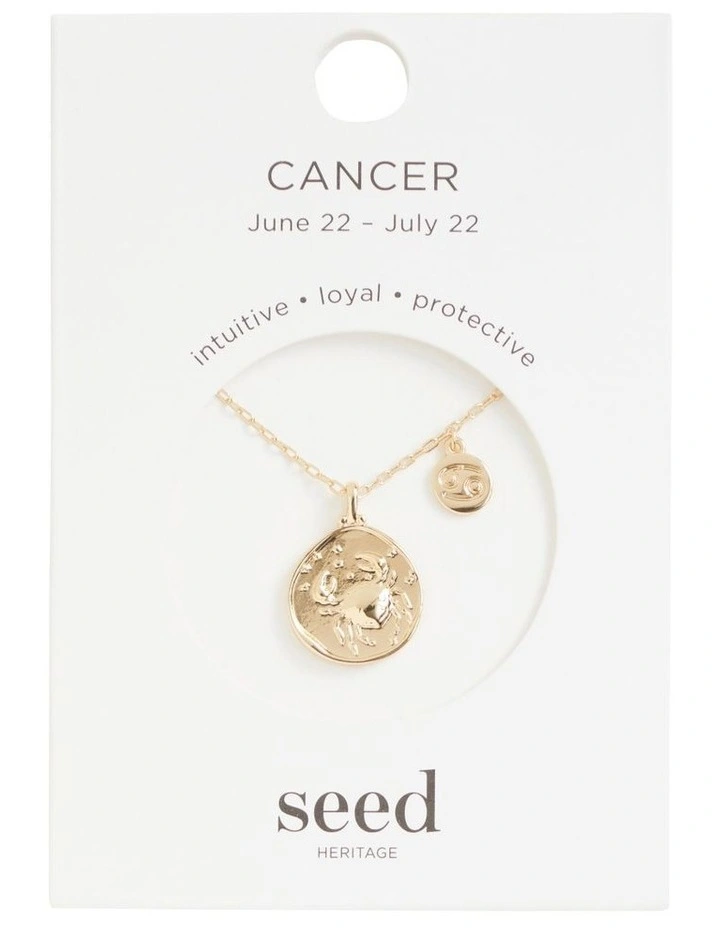 Cancer Zodiac Necklace In Gold 4 Cancer Zodiac Necklace In Gold - Image 4