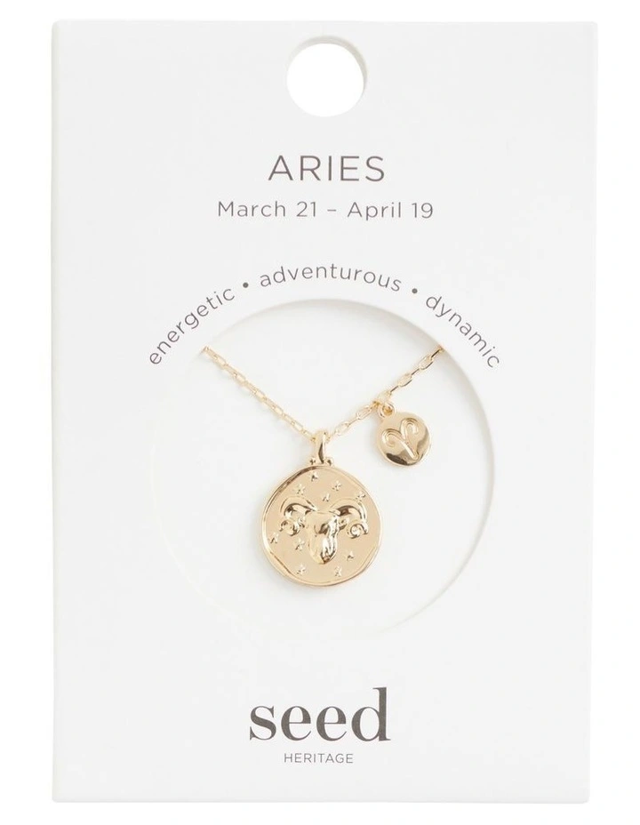 Aries Zodiac Necklace In Gold 4 Aries Zodiac Necklace In Gold - Image 4