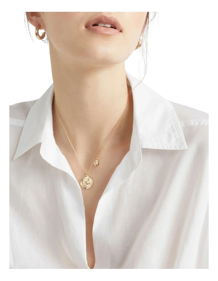 Virgo Zodiac Necklace In Gold 2 Virgo Zodiac Necklace In Gold - Image 2