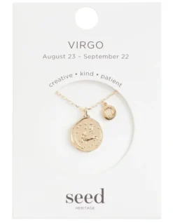 Virgo Zodiac Necklace In Gold 7 Virgo Zodiac Necklace In Gold -Heritage 941755690 4 720x928