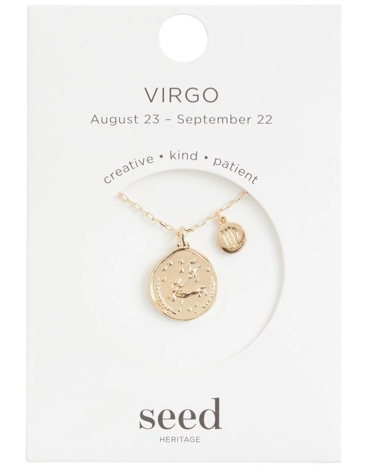 Virgo Zodiac Necklace In Gold 4 Virgo Zodiac Necklace In Gold - Image 4