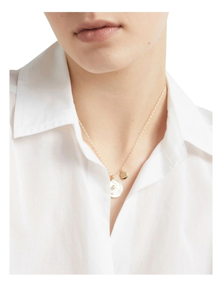 Aquarius Zodiac Necklace In Gold 2 Aquarius Zodiac Necklace In Gold - Image 2