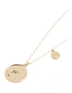 Aquarius Zodiac Necklace In Gold 6 Aquarius Zodiac Necklace In Gold -Heritage 941755780 3 720x928