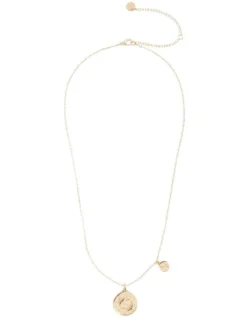 Pisces Zodiac Necklace In Gold
