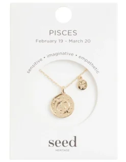 Pisces Zodiac Necklace In Gold -Heritage 941755870 4 720x928