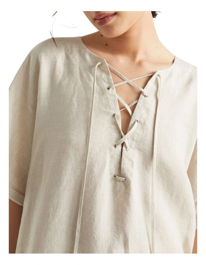 Linen Tie Up Kaftan 2 Linen Tie Up Kaftan - Image 2