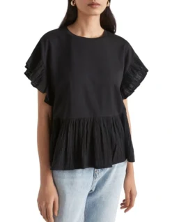 Textured Trim Flutter Tee -Heritage 943326010 943320250 3 720x928