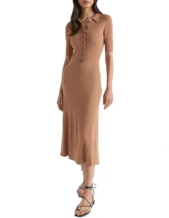 Marle Knit Polo Button Down Dress