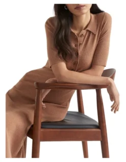 Marle Knit Polo Button Down Dress 6 Marle Knit Polo Button Down Dress -Heritage 943326550 3 1 720x928