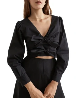 Poplin Double Tie Top