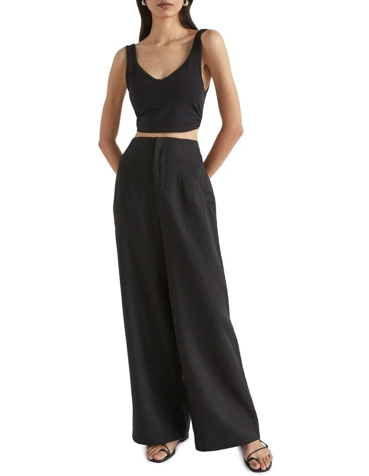 Ring Detail Cut Out Tank In Black 2 Ring Detail Cut Out Tank In Black - Image 2