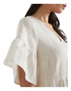 Linen Stripe Mini Dress -Heritage 945554050 3 720x928