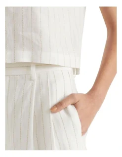Linen Stripe Pleat Pant -Heritage 945554410 3 720x928
