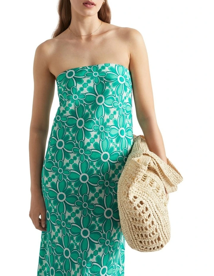 Linen Strapless Maxi Dress 3 Linen Strapless Maxi Dress - Image 3