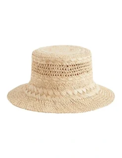 Tie Up Straw Bucket Hat
