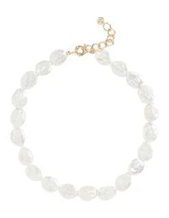 Large Pearl Necklace In White