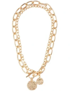 Chain Charm Necklace In Gold