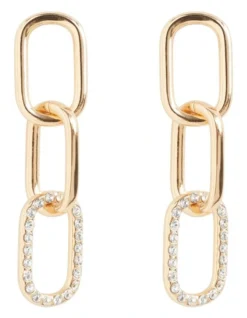 Linking Drop Earring In Gold