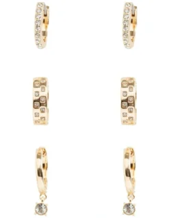 Multi Hoop Pack In Gold