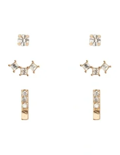 Mixed Stud Pack In Gold