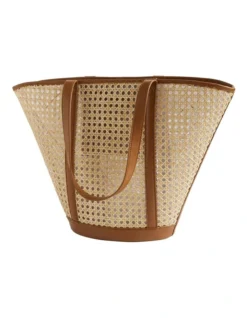 Caged Rattan Tote In Brown 7 Caged Rattan Tote In Brown -Heritage 962103250 962092180 3 720x928