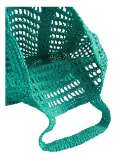 Slouch Straw Tote In Green -Heritage 962103430 962092540 5 720x928