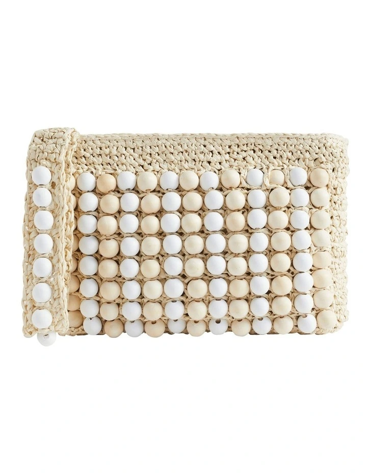 Beaded Straw Clutch 2 Beaded Straw Clutch - Image 2