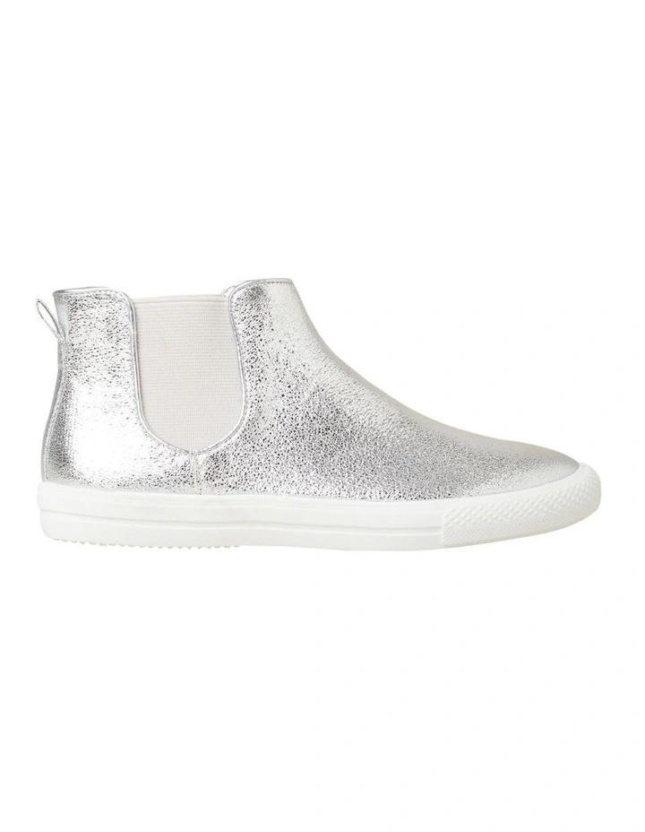 Metallic Mason Boot In Silver 1 Metallic Mason Boot In Silver