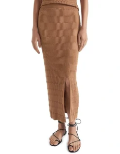 Jacquard Knit Midi Skirt