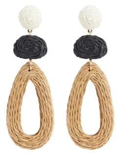 Wrapped Drop Earring In Natural