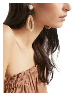 Wrapped Drop Earring In Natural -Heritage 981966430 3 720x928