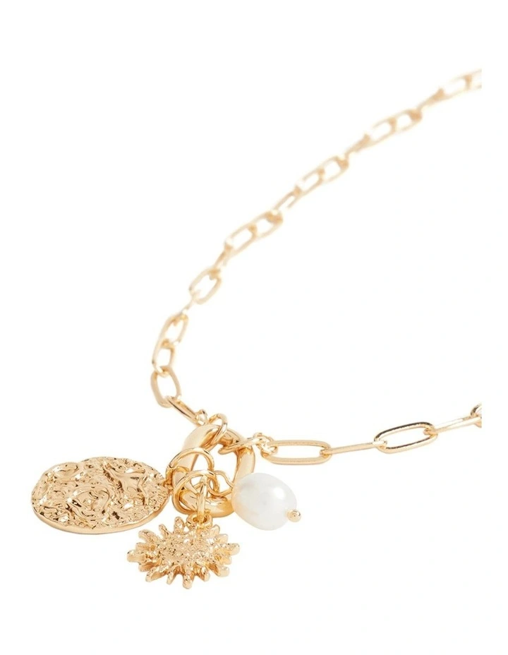 Sun Chain Necklace In Gold 2 Sun Chain Necklace In Gold - Image 2