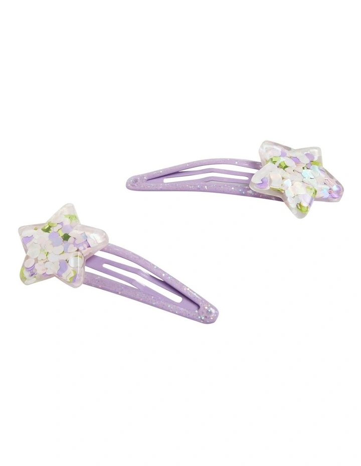 Acrylic Star Snaps 2-Pack In Purple 1 Acrylic Star Snaps 2-Pack In Purple