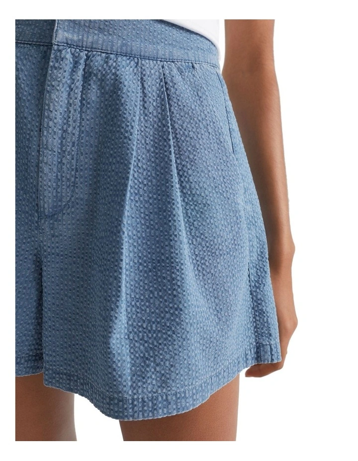 Seersucker Pleat Front Short 3 Seersucker Pleat Front Short - Image 3
