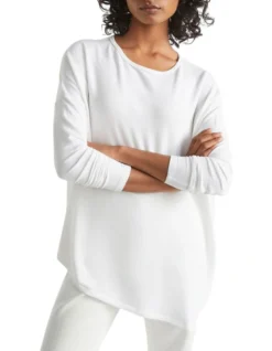 Core Asymmetrical Top In White