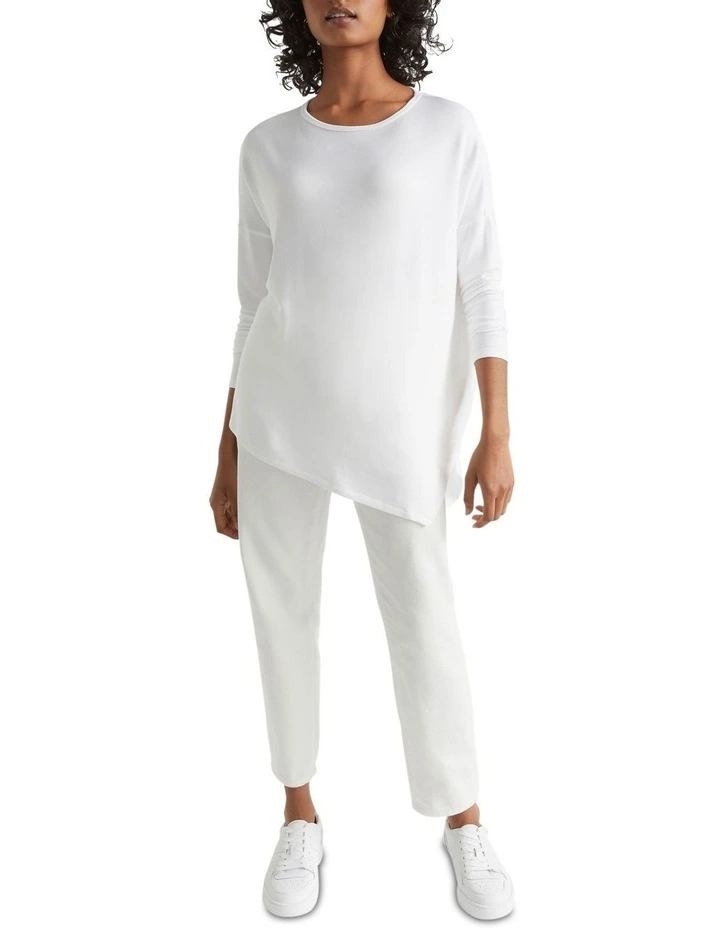 Core Asymmetrical Top In White 2 Core Asymmetrical Top In White - Image 2