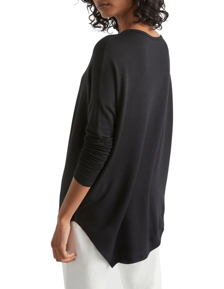 Core Asymmetrical Top In Black 4 Core Asymmetrical Top In Black - Image 4