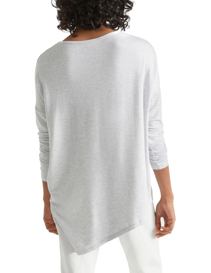 Core Asymmetrical Top In Grey 4 Core Asymmetrical Top In Grey - Image 4