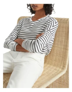 Core Asymmetrical Top In White Multi