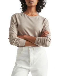 Core Asymmetrical Top In Beige